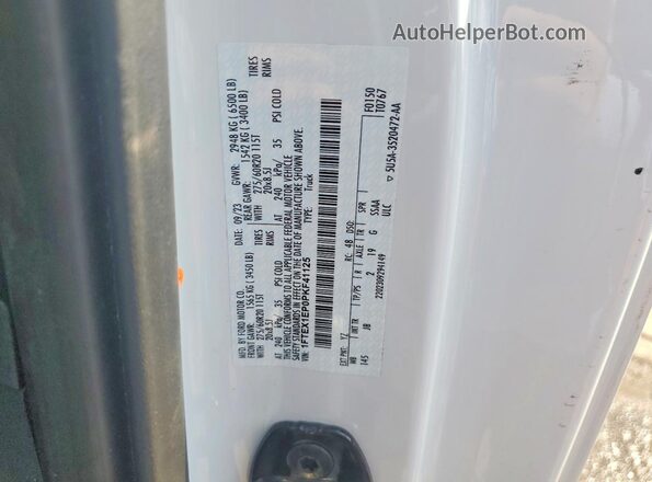 1FTEX1EP0PKF41125 2023 FORD F150 White Вид підкапотного простору