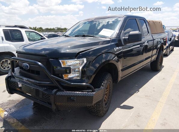 1FTEX1EP1GKD29513 2016 FORD F150 Черный Передняя левая четверть