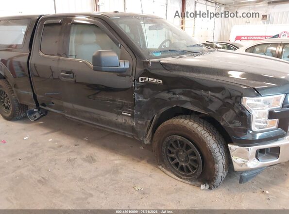 1FTEX1EP1HFB12893 2017 FORD F150 Black წინა ხედი