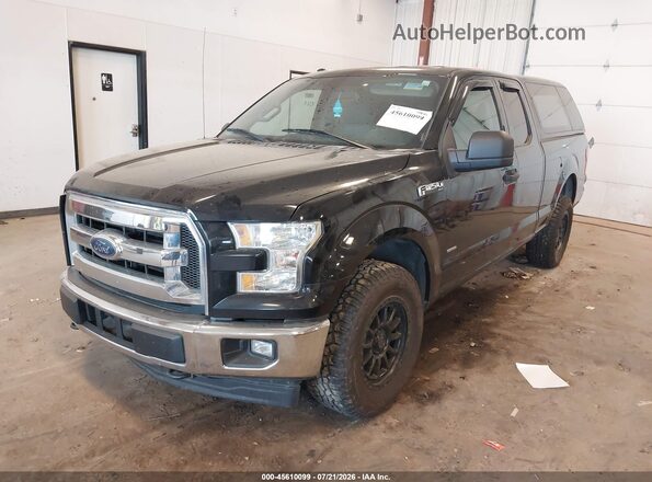1FTEX1EP1HFB12893 2017 FORD F150 Black წინა მარცხენა ხედი სამი მეოთხედიდან