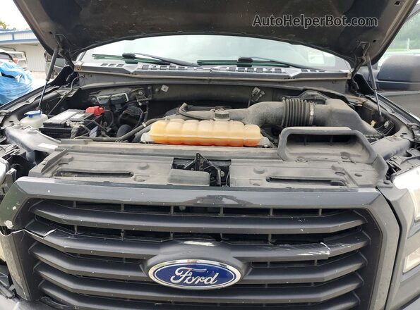 1FTEX1EP1HKD81726 2017 FORD F150 Gray Вид задньої частини салону