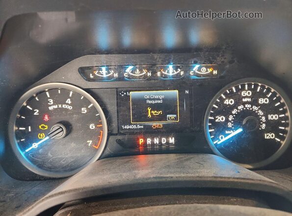 1FTEX1EP1JFB10969 2018 FORD F150 White Вид щитка приладів