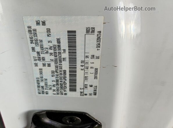 1FTEX1EP1JFB10969 2018 FORD F150 White Вид підкапотного простору