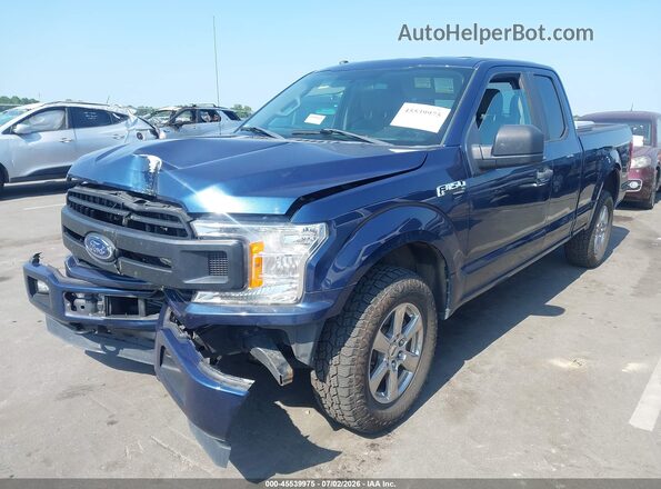 1FTEX1EP1JKD29938 2018 FORD F150 Blue Vista tres cuartos delantera izquierda