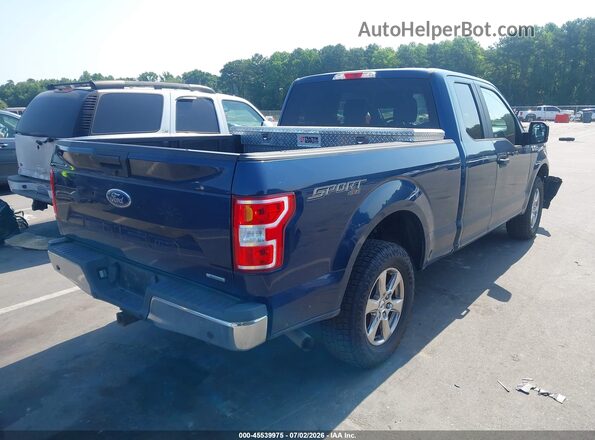 1FTEX1EP1JKD29938 2018 FORD F150 Blue Trasero derecho