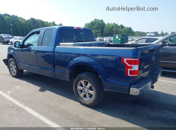 1FTEX1EP1JKD29938 2018 FORD F150 Blue Trasero izquierdo
