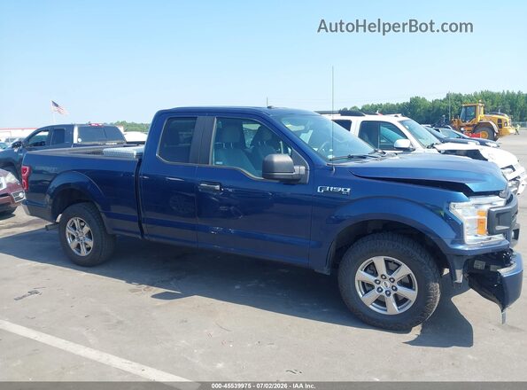1FTEX1EP1JKD29938 2018 FORD F150 Blue Vista interior trasera