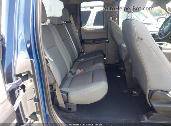 1FTEX1EP1JKD29938 2018 FORD F150 Blue Vista de la etiqueta del VIN
