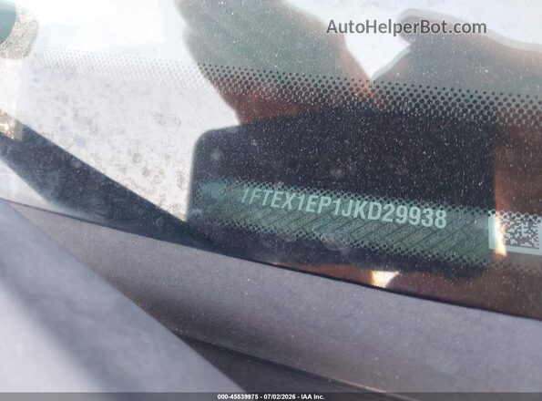 1FTEX1EP1JKD29938 2018 FORD F150 Blue Vista del compartimento del motor