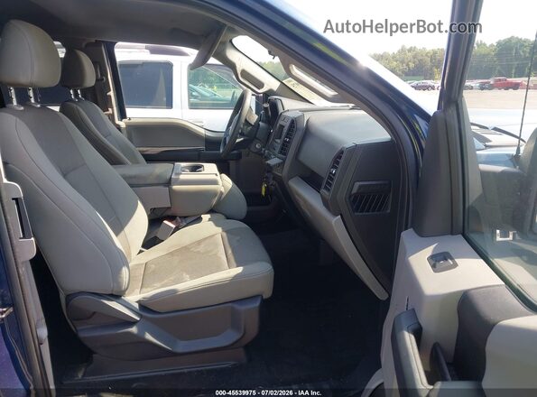 1FTEX1EP1JKD29938 2018 FORD F150 Blue Vista interior delantera