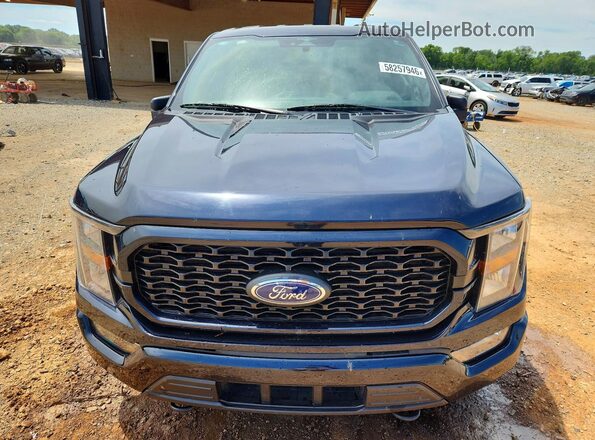 1FTEX1EP1PKF80290 2023 FORD F150 Blue Widok z przodu