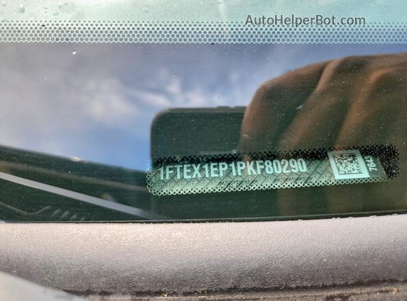 1FTEX1EP1PKF80290 2023 FORD F150 Blue Widok naklejki z numerem VIN