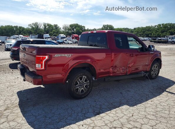 1FTEX1EP2GFB24906 2016 FORD F150 Red Задня права чверть
