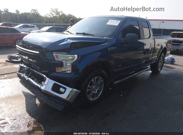1FTEX1EP3HFB91161 2017 FORD F150 Blue Vista tres cuartos delantera izquierda