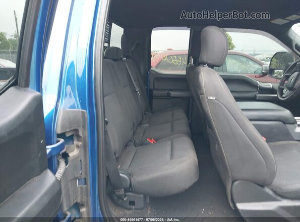 1FTEX1EP3JFD80964 2018 FORD F150 Blue Vista de la etiqueta del VIN
