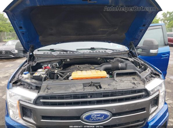 1FTEX1EP3JFD80964 2018 FORD F150 Blue Vista trasera