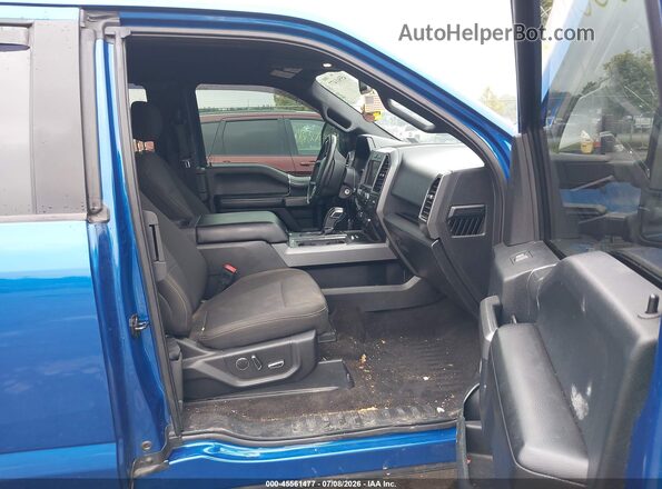 1FTEX1EP3JFD80964 2018 FORD F150 Blue Vista interior delantera
