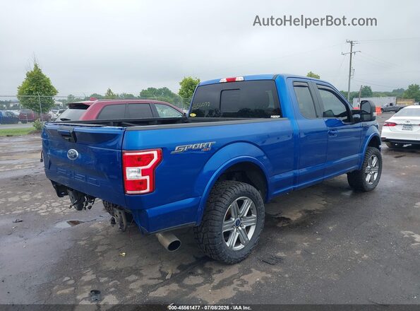 1FTEX1EP3JFD80964 2018 FORD F150 Blue Trasero derecho