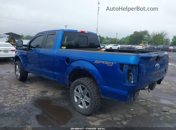 1FTEX1EP3JFD80964 2018 FORD F150 Blue Trasero izquierdo