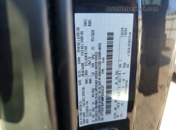 1FTEX1EP3MFD03337 2021 FORD F150 Black Вид підкапотного простору