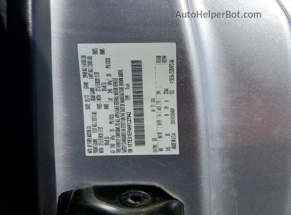 1FTEX1EP4HFC27942 2017 FORD F150 Серебряный Вид подкапотного пространства