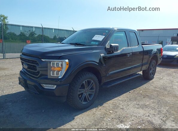 1FTEX1EP4MFA57382 2021 FORD F150 Black Front left