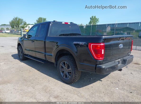 1FTEX1EP4MFA57382 2021 FORD F150 Black Rear left