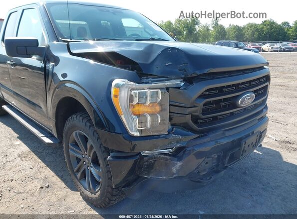1FTEX1EP4MFA57382 2021 FORD F150 Black Front view
