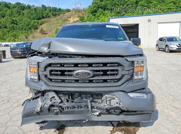 1FTEX1EP4MKD20610 2021 FORD F150 Gray Вид спереду