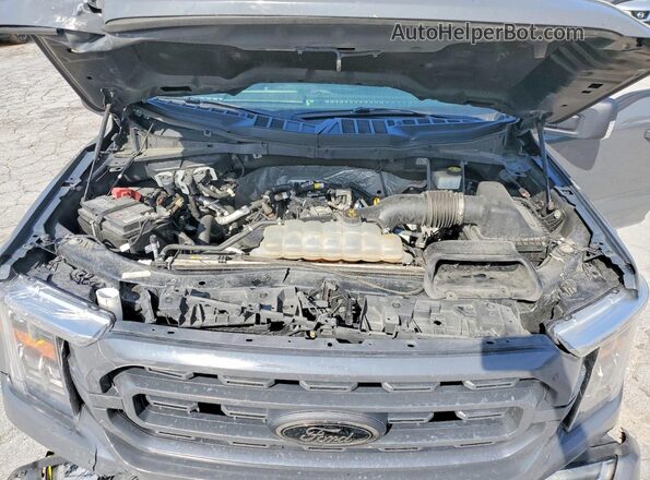 1FTEX1EP4MKD20610 2021 FORD F150 Gray Вид задньої частини салону