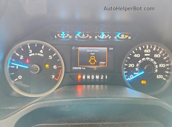 1FTEX1EP5GFC07410 2016 FORD F150 White Instrument cluster view