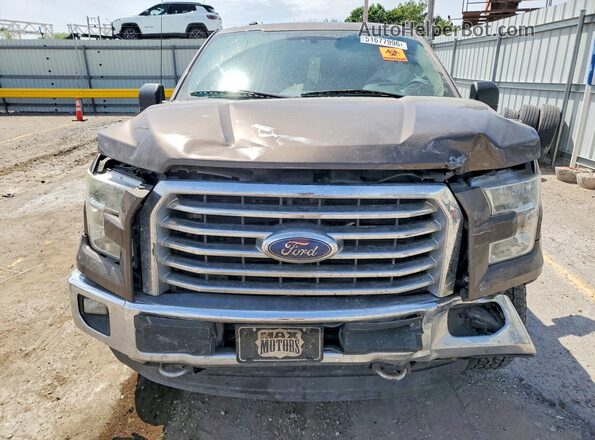 1FTEX1EP6GFD17298 2016 FORD F150 Brown Widok z przodu