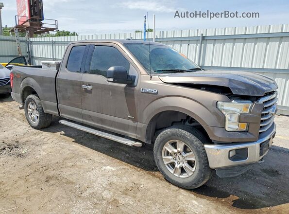 1FTEX1EP6GFD17298 2016 FORD F150 Brown Przód prawy