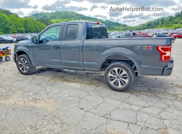 1FTEX1EP6KKF24323 2019 FORD F150 Gray Trasero izquierdo