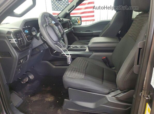 1FTEX1EP6NFA60026 2022 FORD F150 Gray წინა სალონის ხედი