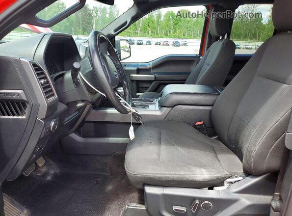1FTEX1EP7JFE75107 2018 FORD F150 Red Вид салону спереду