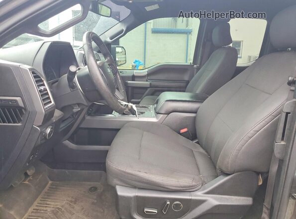 1FTEX1EP8GFC96051 2016 FORD F150 Gray Widok wnętrza z przodu