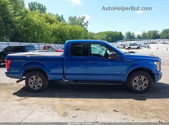 1FTEX1EP9HFA84969 2017 FORD F150 Синий Вид задней части салона