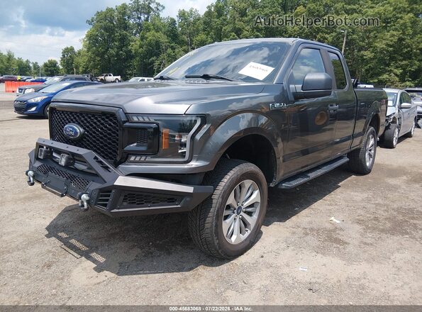 1FTEX1EP9JFD11244 2018 FORD F150 Серый Передняя левая четверть