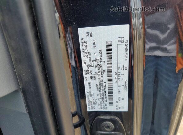 1FTEX1EPXNKF30274 2022 FORD F150 Черный Вид подкапотного пространства