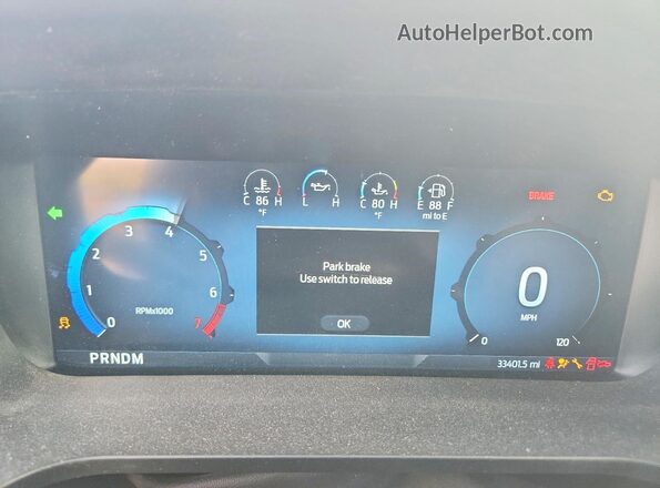 1FTEX1LP1RKE70829 2024 FORD F150 White Instrument cluster view