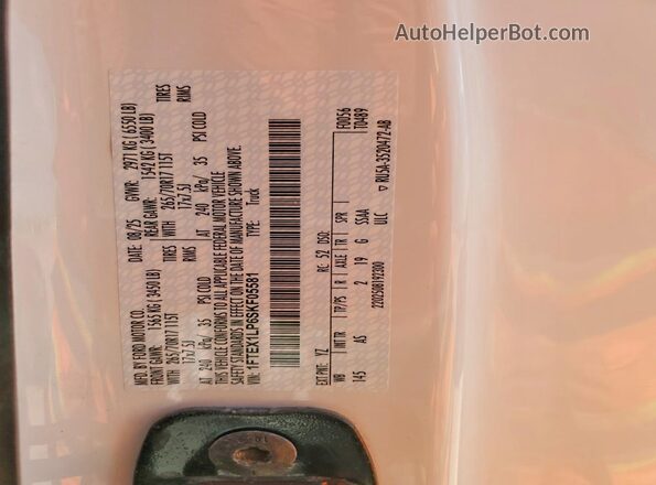 1FTEX1LP6SKF05581 2025 FORD F150 White Engine compartment view
