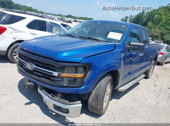 1FTEX3KP5SKD41818 2025 FORD F150 Blue Передня ліва чверть