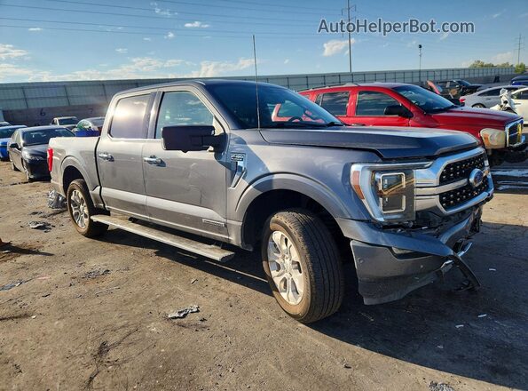 1FTFW1CD5NFA95141 2022 FORD F150 Gray წინა მარჯვენა