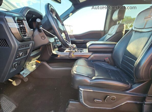 1FTFW1CD5NFA95141 2022 FORD F150 Gray წინა სალონის ხედი