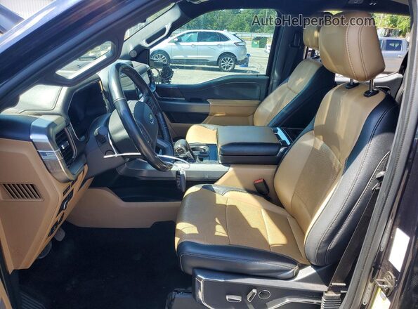 1FTFW1CD7MFC30411 2021 FORD F150 Black Вид салону спереду