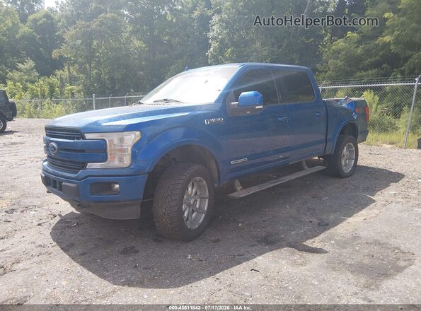 1FTFW1E14JFD80555 2018 FORD F150 Blue Przód lewy
