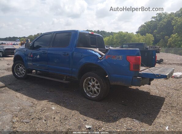 1FTFW1E14JFD80555 2018 FORD F150 Blue Tył lewy