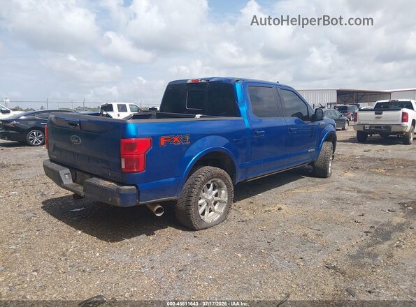 1FTFW1E14JFD80555 2018 FORD F150 Blue Tył prawy