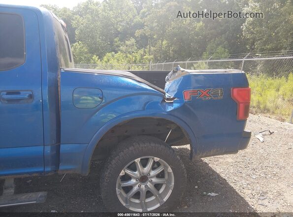 1FTFW1E14JFD80555 2018 FORD F150 Blue Widok z przodu